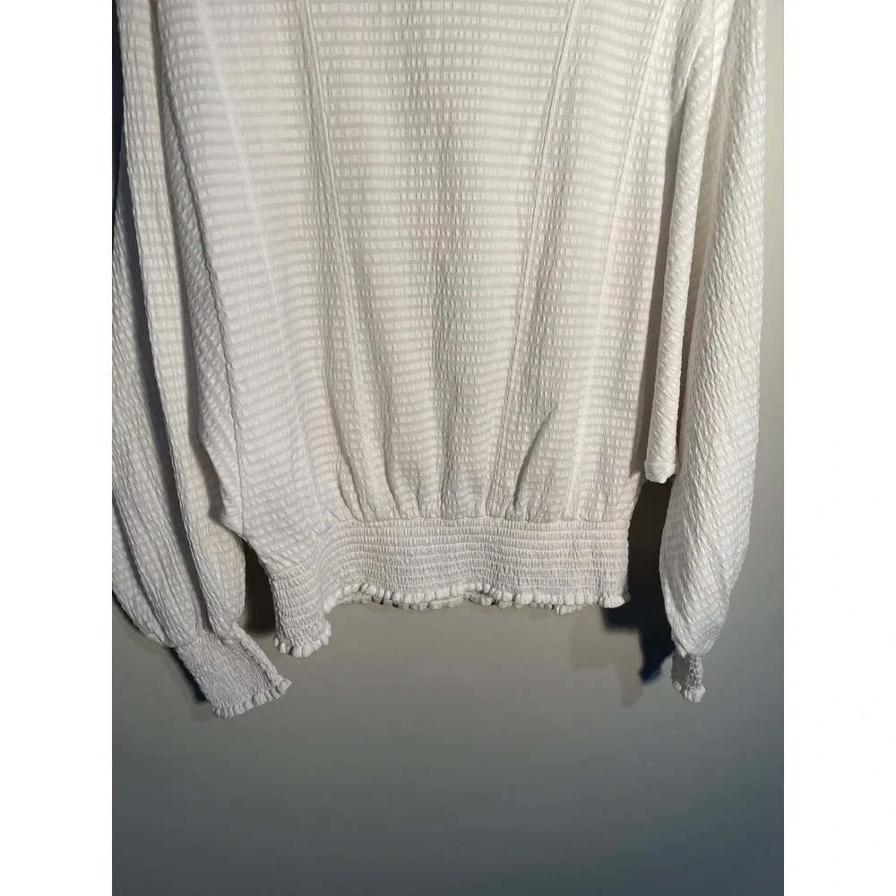 Anthropologie Rebecca Dolman Sleeve Top in White Peasant‎ Cottagecore Bohemian